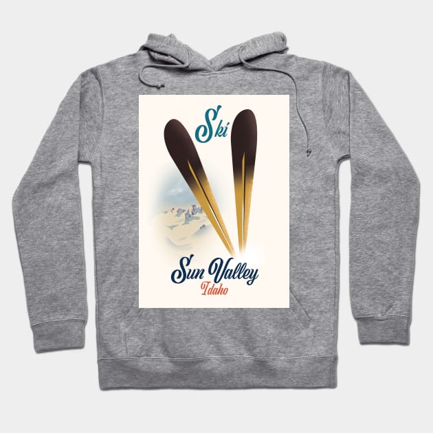 Sun Valley Idaho ski poster Hoodie by nickemporium1